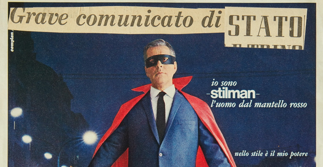 Lamberto Pignotti, Grave comunicato di Stato è arrivato con l’FBI, collage, 1967-68 (dettaglio)