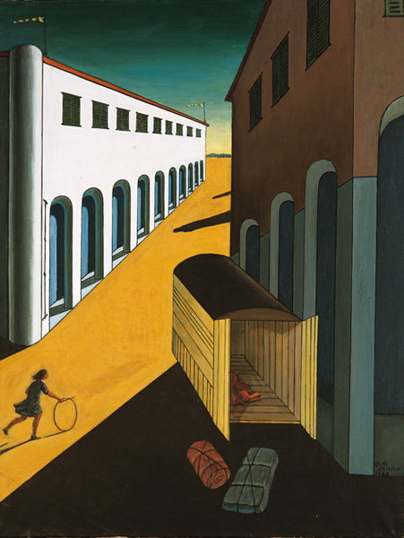 Giorgio de Chirico, Mistero e malinconia di una strada, fanciulla con cerchio