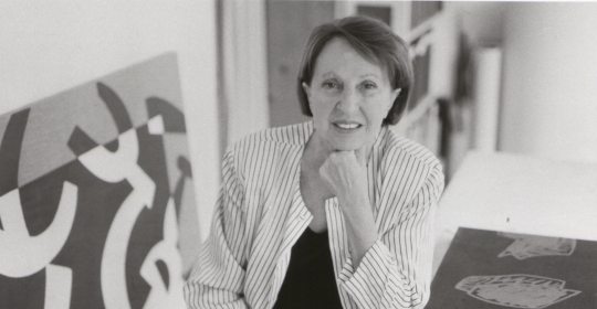Carla Accardi nello studio di Roma, 1999