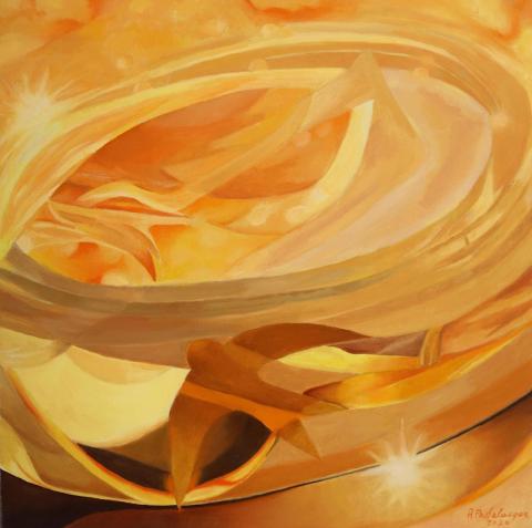 Lina Passalacqua, IL CANTO DEL MIELE, 2020, Olio su tela, cm. 40x40, © Lina Passalacqua