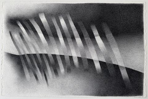 Marina Bindella, Passaggi II, 1990-91, china su carta, cm 38 x 56