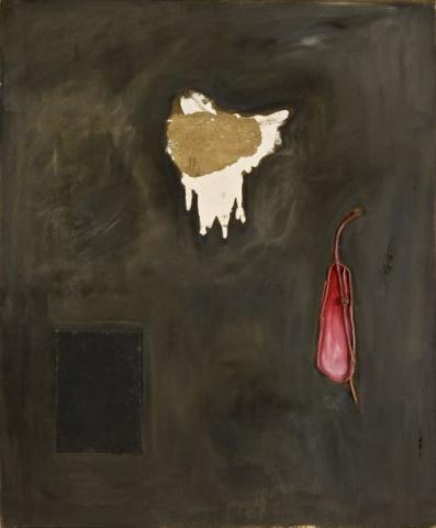 Mario Mafai Composizione astratta n.1, 1963  olio e corde su tela - cm. 120 x 100 Roma, Collezione Eredi Mafai